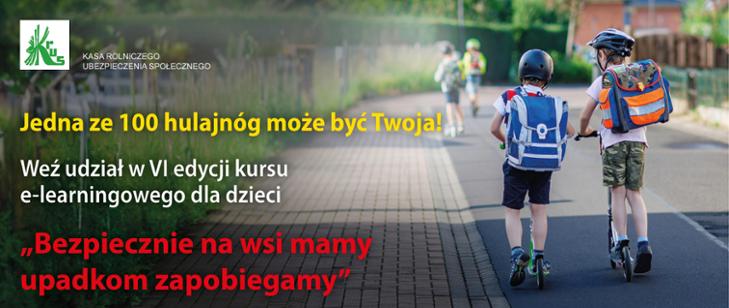 Konkurs e-learningowy pt. „Bezpiecznie na wsi mamy - upadkom zapobiegamy”.