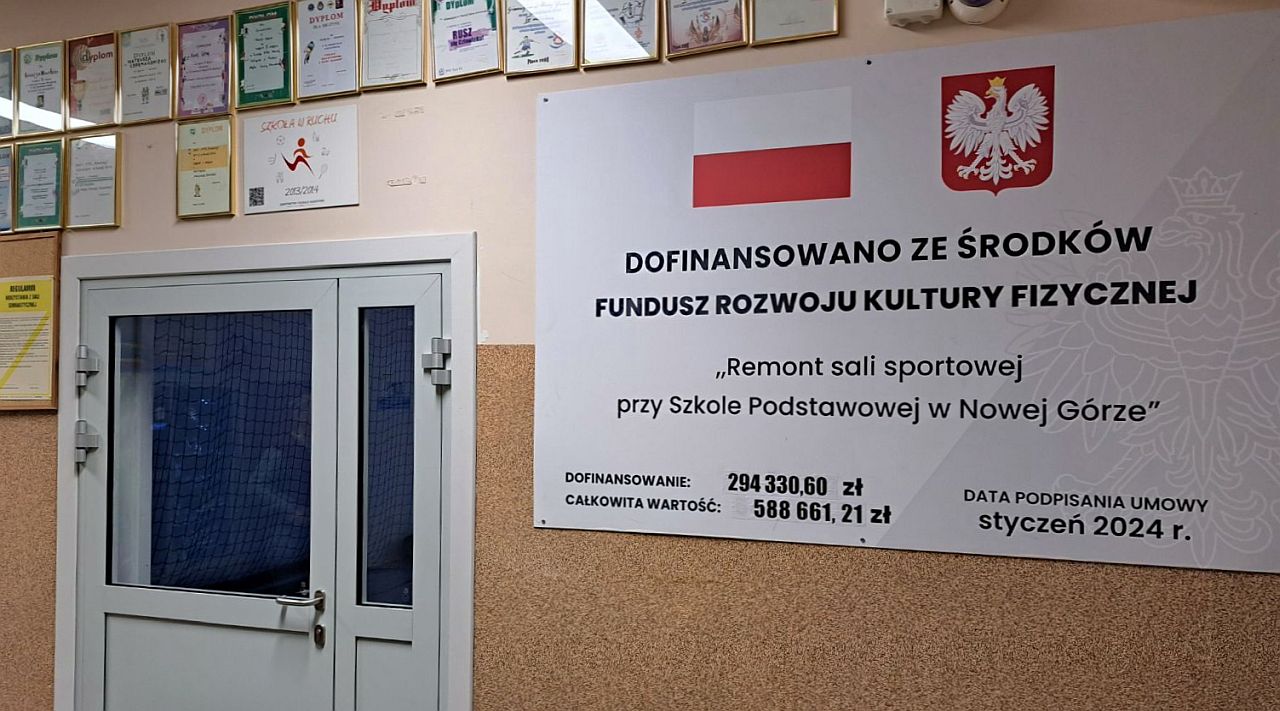 REMONT SALI SPORTOWEJ PRZY SZKOLE PODSTAWOWEJ W NOWEJ GÓRZE