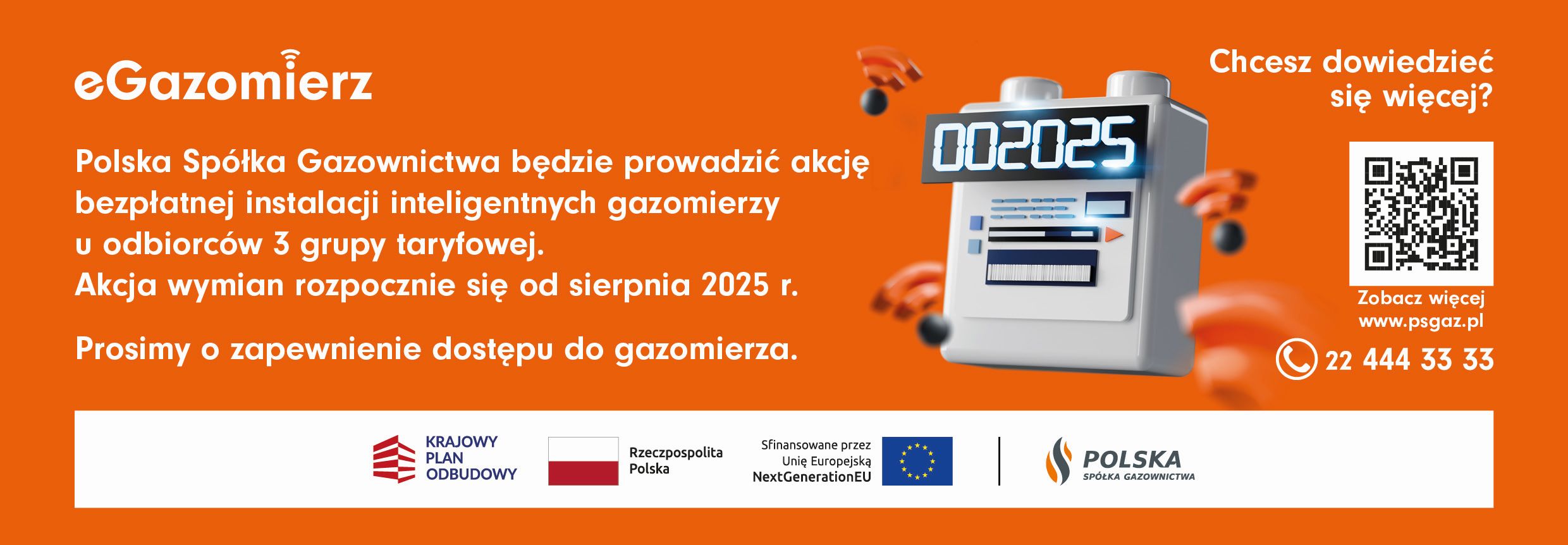 Darmowa wymiana liczników Gazu