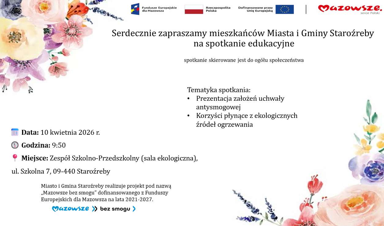 Spotkanie informacyjne dt. Czystego powietrza Spotkanie informacyjne dt. Czystego powietrza