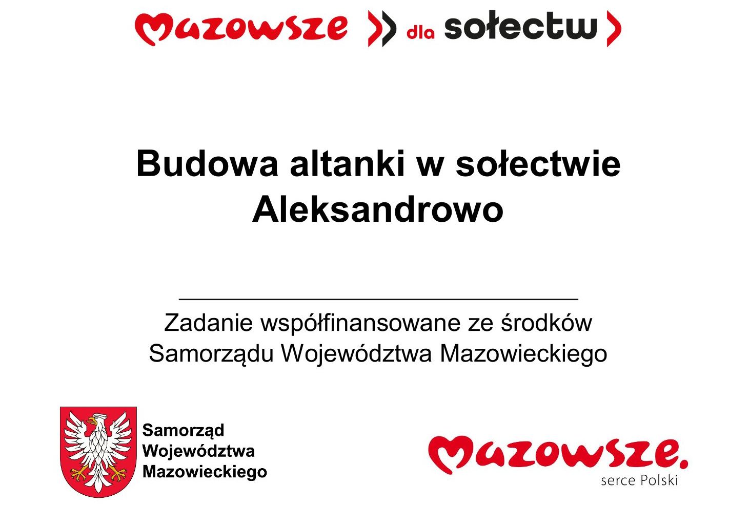 Mazowsze dla Sołectw - altanka w Aleksandrowie Mazowsze dla Sołectw